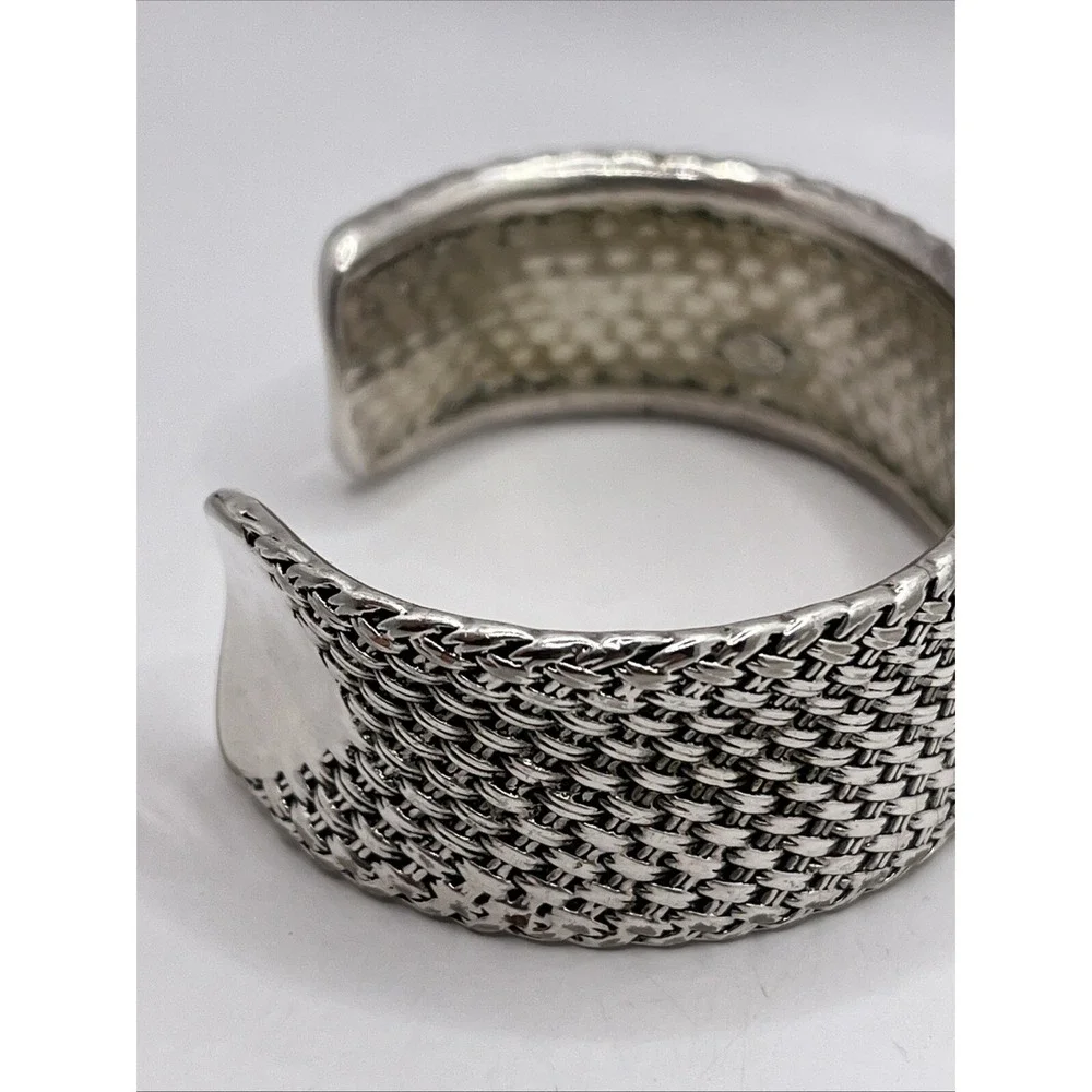 Premier Designs Silver-Tone Textured‎ Cuff Bracelet